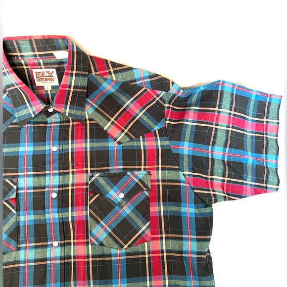 VINTAGE-Pearl Snap Western Shirt - Picture 2 of 8